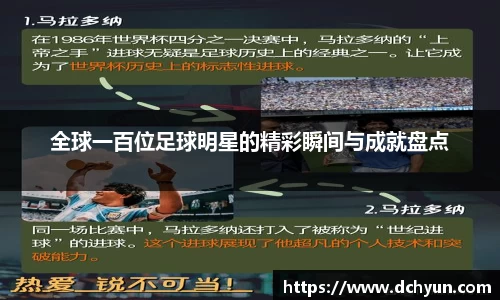 全球一百位足球明星的精彩瞬间与成就盘点
